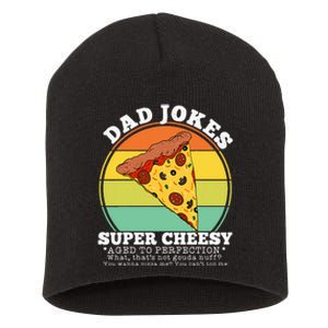 Cheesy Dad Joke Slice Of Pizza Short Acrylic Beanie