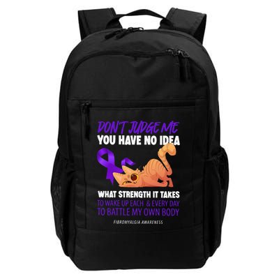 Cat DonT Judge Me You Have No Idea Fibromyalgia Awareness Daily Commute Backpack