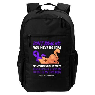 Cat DonT Judge Me You Have No Idea Fibromyalgia Awareness Daily Commute Backpack