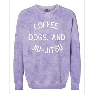 Coffee Dogs Jiu Jitsu For Bjj Jujitsu Colorblast Crewneck Sweatshirt