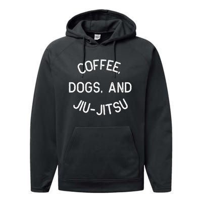 Coffee Dogs Jiu Jitsu For Bjj Jujitsu Performance Fleece Hoodie