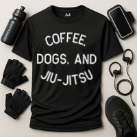 Coffee Dogs Jiu Jitsu For Bjj Jujitsu Cooling Performance Crew T-Shirt