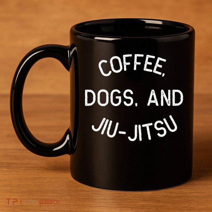 Coffee Dogs Jiu Jitsu For Bjj Jujitsu 11oz C Handle Ceramic Mug