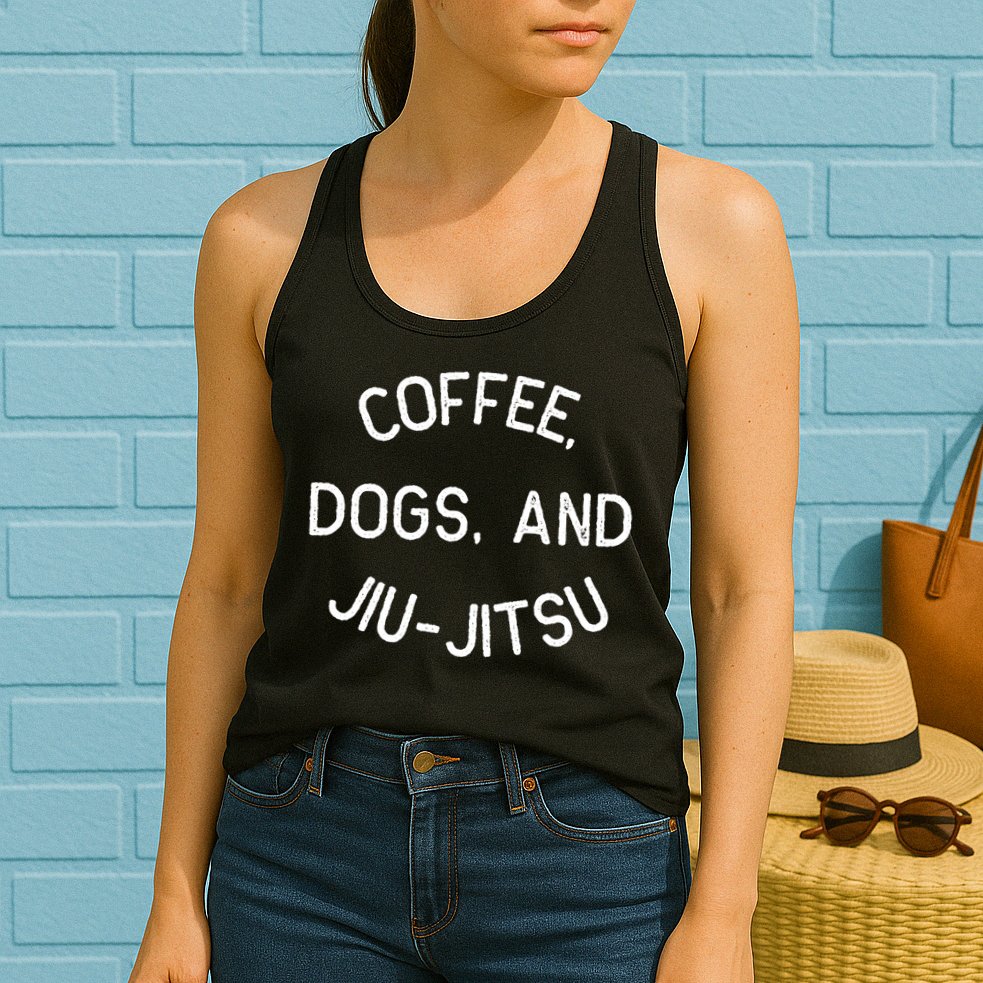 Coffee Dogs Jiu Jitsu For Bjj Jujitsu Womens Tank Top
