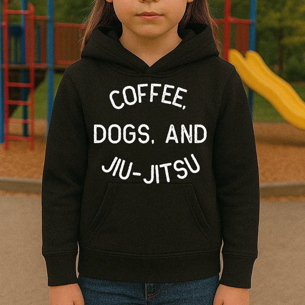 Coffee Dogs Jiu Jitsu For Bjj Jujitsu Kids Hoodie
