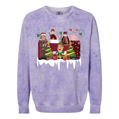 Christmas Drinking Kevin Ralphie Buddy Clark Griswold Colorblast Crewneck Sweatshirt