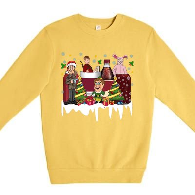 Christmas Drinking Kevin Ralphie Buddy Clark Griswold Premium Crewneck Sweatshirt