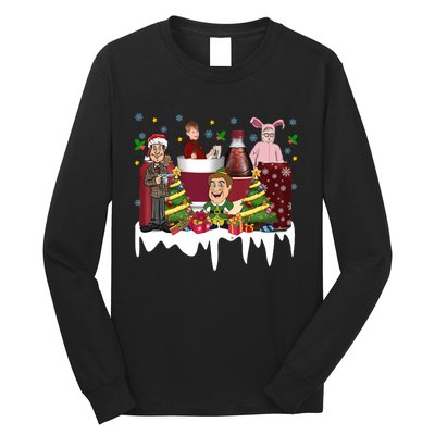 Christmas Drinking Kevin Ralphie Buddy Clark Griswold Long Sleeve Shirt