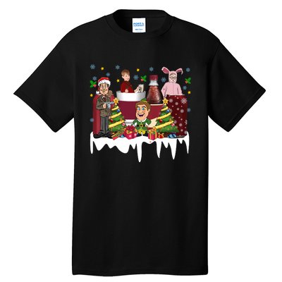 Christmas Drinking Kevin Ralphie Buddy Clark Griswold Tall T-Shirt