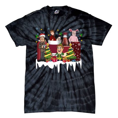 Christmas Drinking Kevin Ralphie Buddy Clark Griswold Tie-Dye T-Shirt