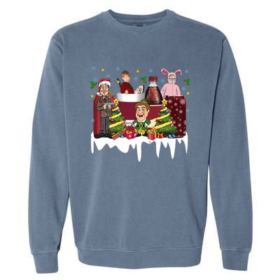 Christmas Drinking Kevin Ralphie Buddy Clark Griswold Garment-Dyed Sweatshirt