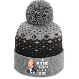 Confused Drafting Kicker Funny Fantasy Football Draft Party The Baniff Cuffed Pom Beanie