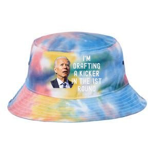 Confused Drafting Kicker Funny Fantasy Football Draft Party Tie Dye Newport Bucket Hat