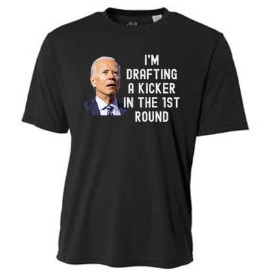 Confused Drafting Kicker Funny Fantasy Football Draft Party Cooling Performance Crew T-Shirt