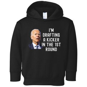 Confused Drafting Kicker Funny Fantasy Football Draft Party Toddler Hoodie