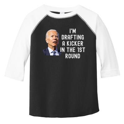 Confused Drafting Kicker Funny Fantasy Football Draft Party Toddler Fine Jersey T-Shirt