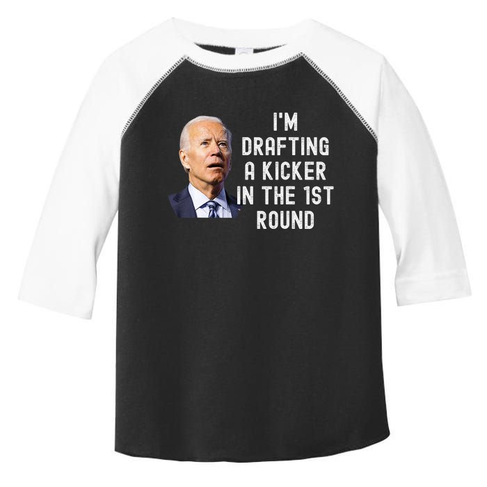 Confused Drafting Kicker Funny Fantasy Football Draft Party Toddler Fine Jersey T-Shirt