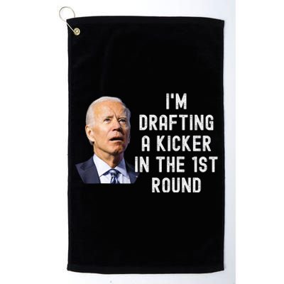 Confused Drafting Kicker Funny Fantasy Football Draft Party Platinum Collection Golf Towel