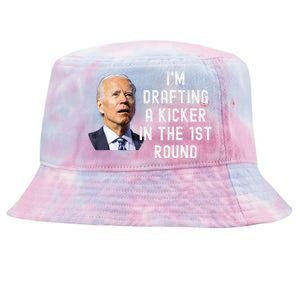 Confused Drafting Kicker Funny Fantasy Football Draft Party Tie-Dyed Bucket Hat