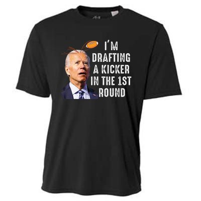 Confused Drafting Kicker Funny Fantasy Football Draft Party Cooling Performance Crew T-Shirt