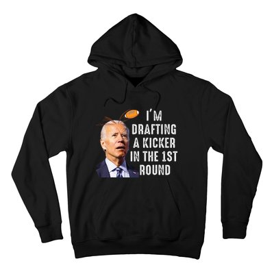 Confused Drafting Kicker Funny Fantasy Football Draft Party Hoodie