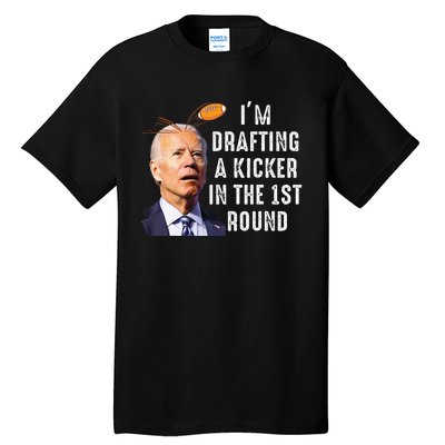 Confused Drafting Kicker Funny Fantasy Football Draft Party Tall T-Shirt