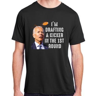 Confused Drafting Kicker Funny Fantasy Football Draft Party Adult ChromaSoft Performance T-Shirt