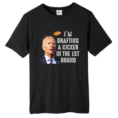 Confused Drafting Kicker Funny Fantasy Football Draft Party Tall Fusion ChromaSoft Performance T-Shirt