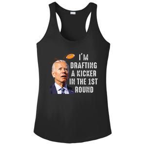 Confused Drafting Kicker Funny Fantasy Football Draft Party Ladies PosiCharge Competitor Racerback Tank