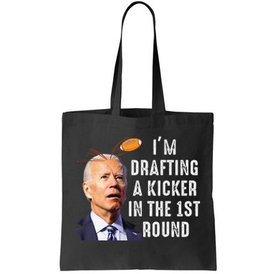 Confused Drafting Kicker Funny Fantasy Football Draft Party Tote Bag