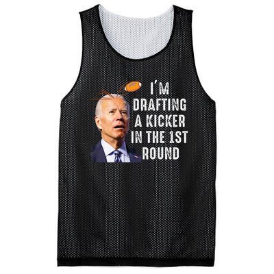 Confused Drafting Kicker Funny Fantasy Football Draft Party Mesh Reversible Basketball Jersey Tank