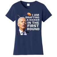 Confused Drafting Kicker Funny Fantasy Football Draft Party Women's T-Shirt