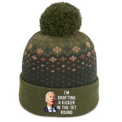 Confused Drafting Kicker Funny Fantasy Football Draft Party The Baniff Cuffed Pom Beanie