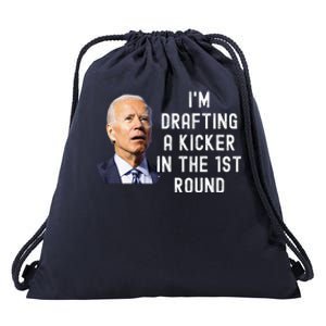 Confused Drafting Kicker Funny Fantasy Football Draft Party Drawstring Bag