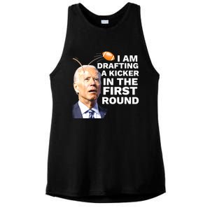 Confused Drafting Kicker Funny Fantasy Football Draft Party Ladies PosiCharge Tri-Blend Wicking Tank