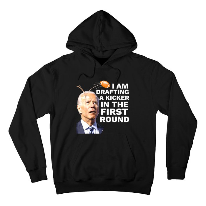 Confused Drafting Kicker Funny Fantasy Football Draft Party Hoodie