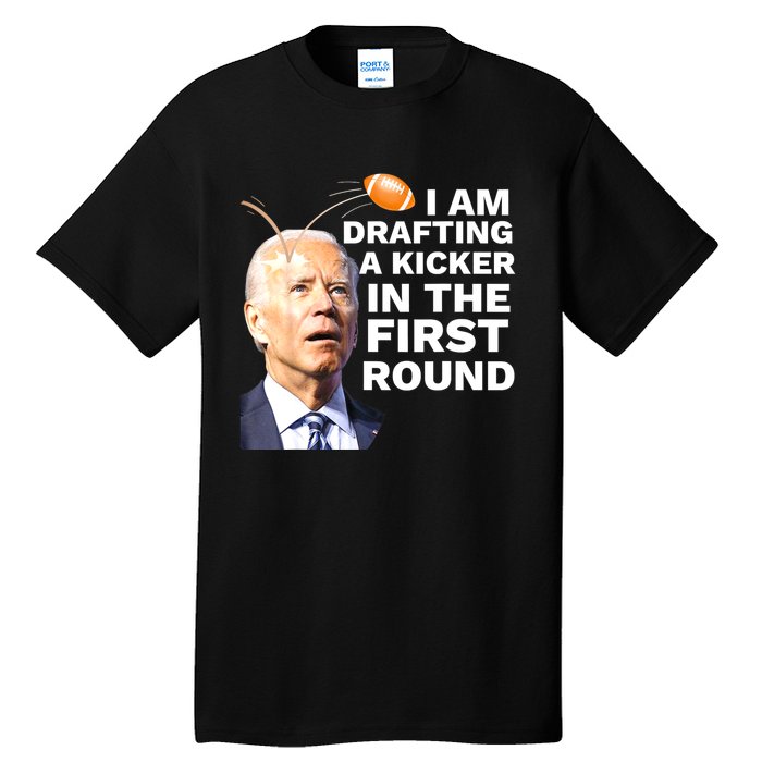 Confused Drafting Kicker Funny Fantasy Football Draft Party Tall T-Shirt