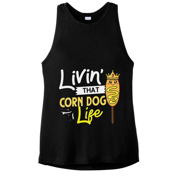 Corn Dog Korean Mini Cheese Vegan Ladies PosiCharge Tri-Blend Wicking Tank