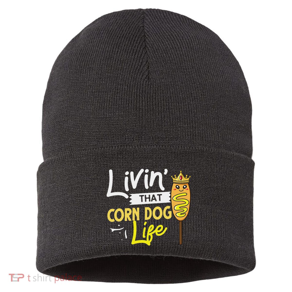 Corn Dog Korean Mini Cheese Vegan Sustainable Knit Beanie