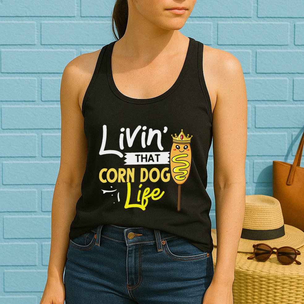 Corn Dog Korean Mini Cheese Vegan Womens Tank Top
