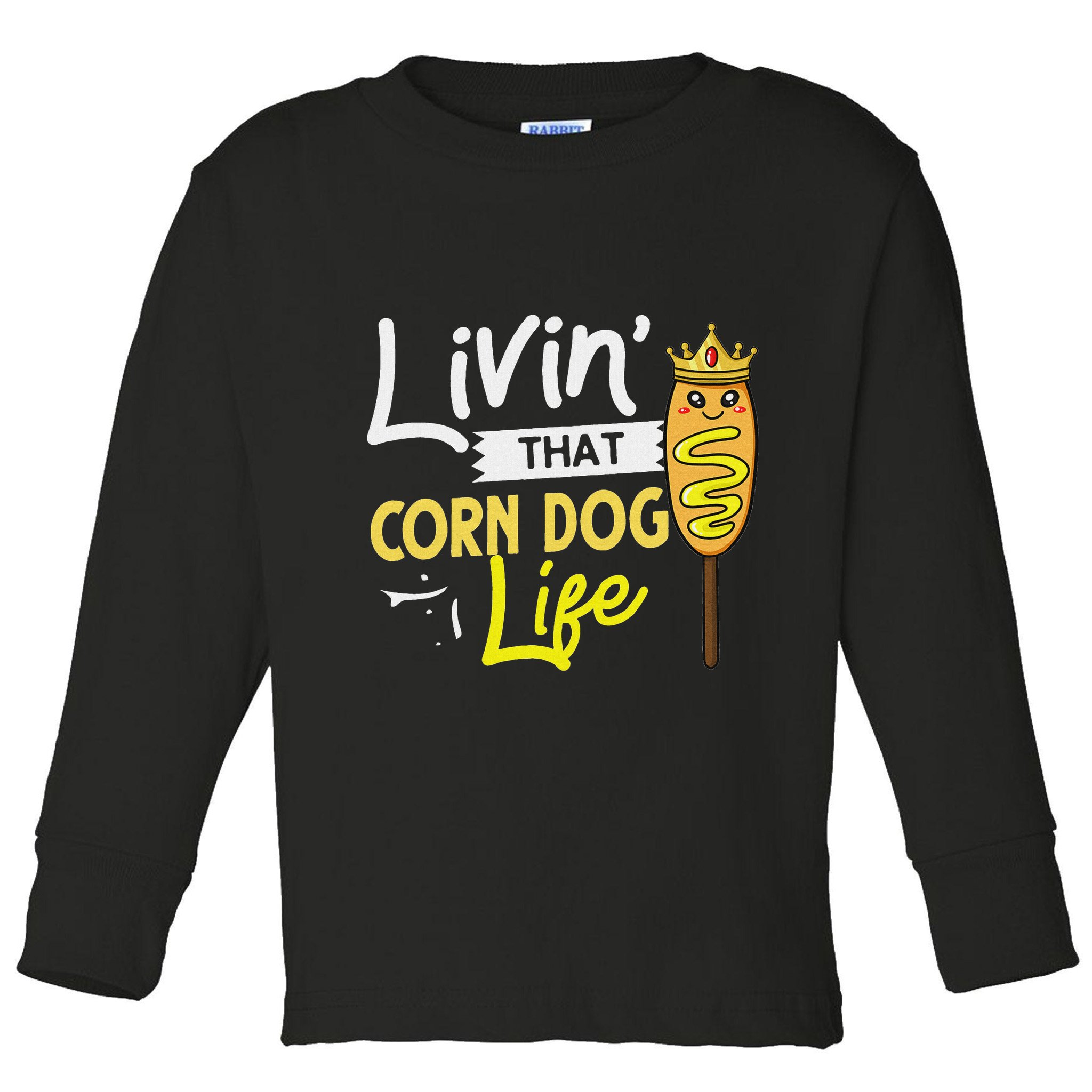 Corn Dog Korean Mini Cheese Vegan Toddler Long Sleeve Shirt