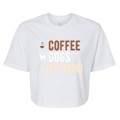 Coffee Dogs Kayaking Kayaker Kayak Gift Bella+Canvas Jersey Crop Tee