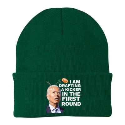 Confused Drafting Kicker Funny Fantasy Football Draft Party Knit Cap Winter Beanie