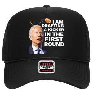 Confused Drafting Kicker Funny Fantasy Football Draft Party High Crown Mesh Back Trucker Hat