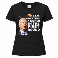 Confused Drafting Kicker Funny Fantasy Football Draft Party Women's T-Shirt