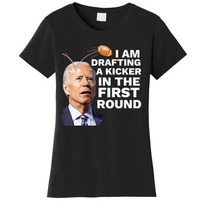 Confused Drafting Kicker Funny Fantasy Football Draft Party Women's T-Shirt