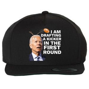 Confused Drafting Kicker Funny Fantasy Football Draft Party Wool Snapback Cap