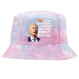 Confused Drafting Kicker Funny Fantasy Football Draft Party Tie-Dyed Bucket Hat