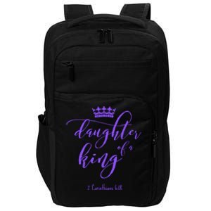 Christian Daughter King God Crown Bible Verse Purple Gift Impact Tech Backpack