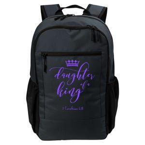 Christian Daughter King God Crown Bible Verse Purple Gift Daily Commute Backpack